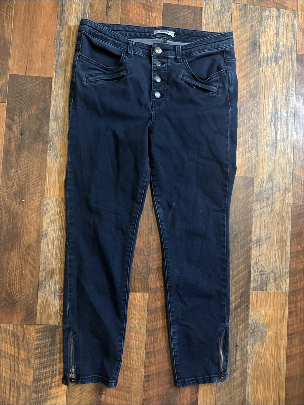 Free People Jeans dark wash zippers size 31